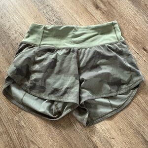 lululemon athletica Green Camo Women Shorts